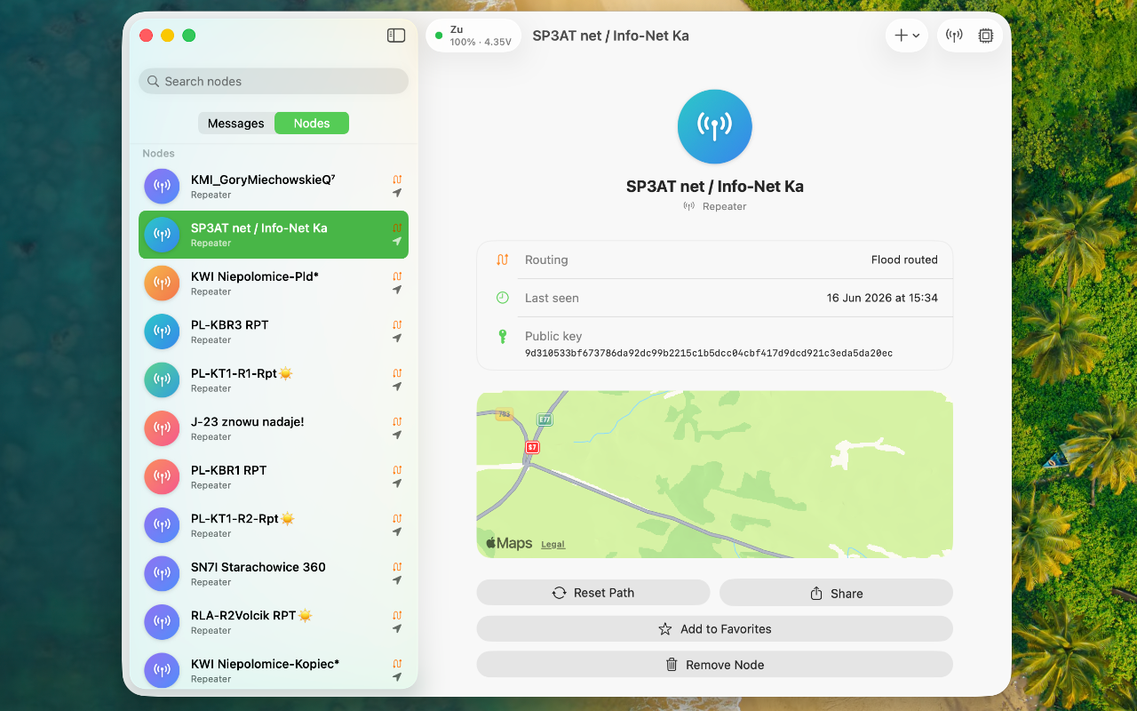 Nodes map view